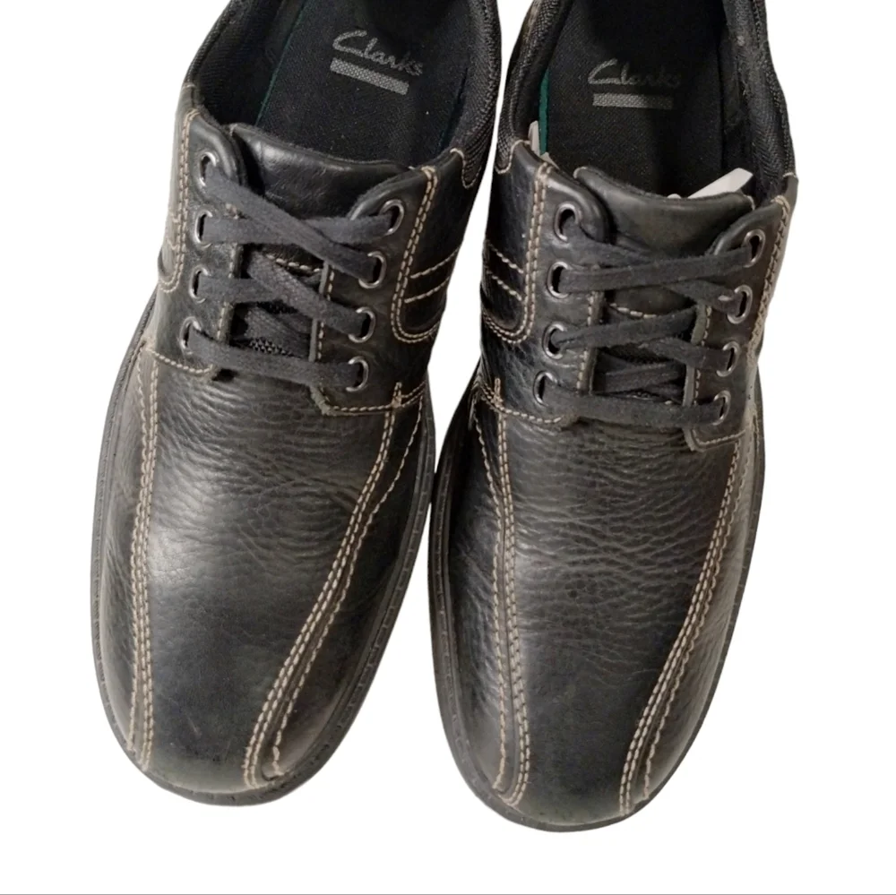 Clarks Hommes Leather Casual Shoes Mens size‎ 9½M Dadcore Career Office Church
